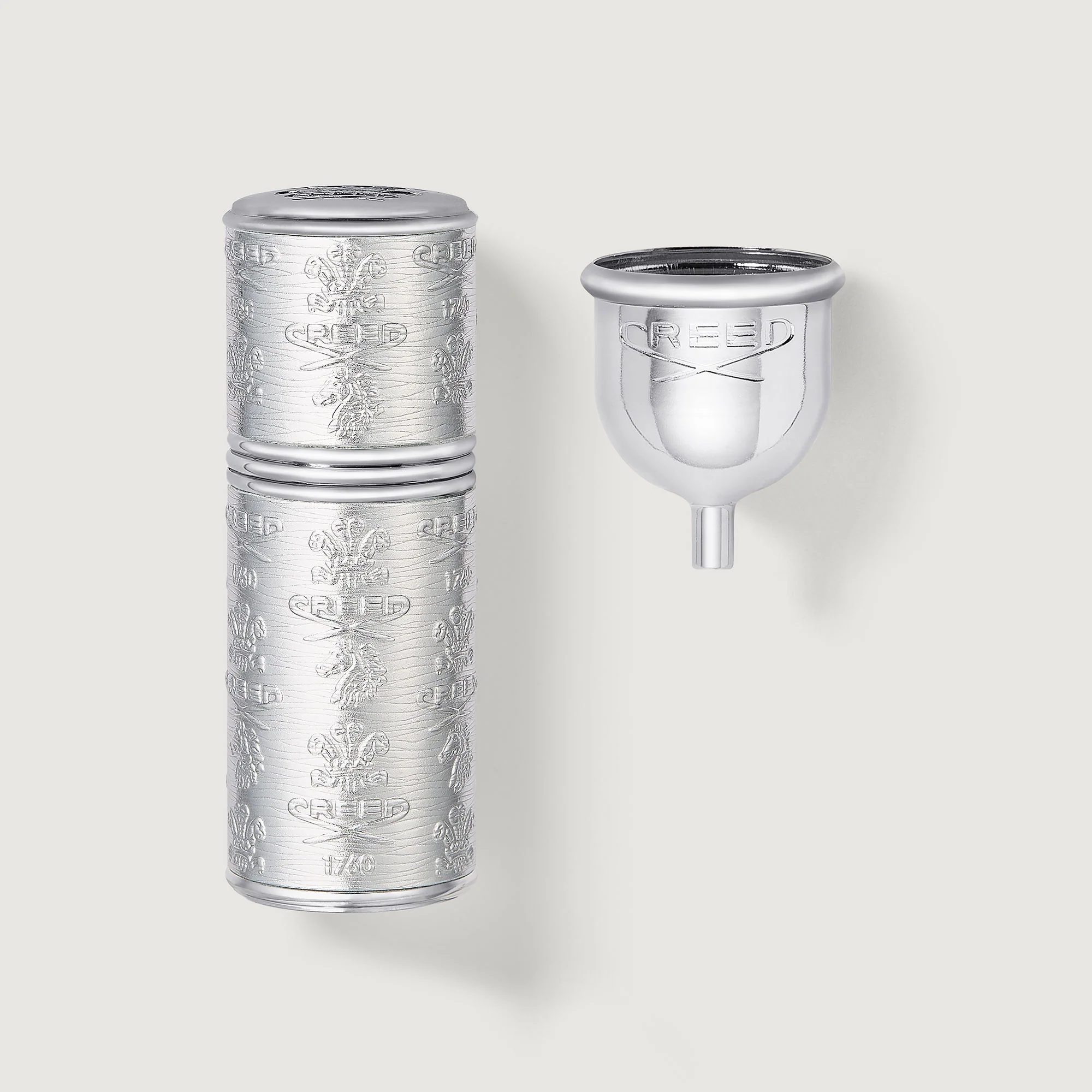 Refillable Travel Perfume Atomiser 50ml - Silver/Silver